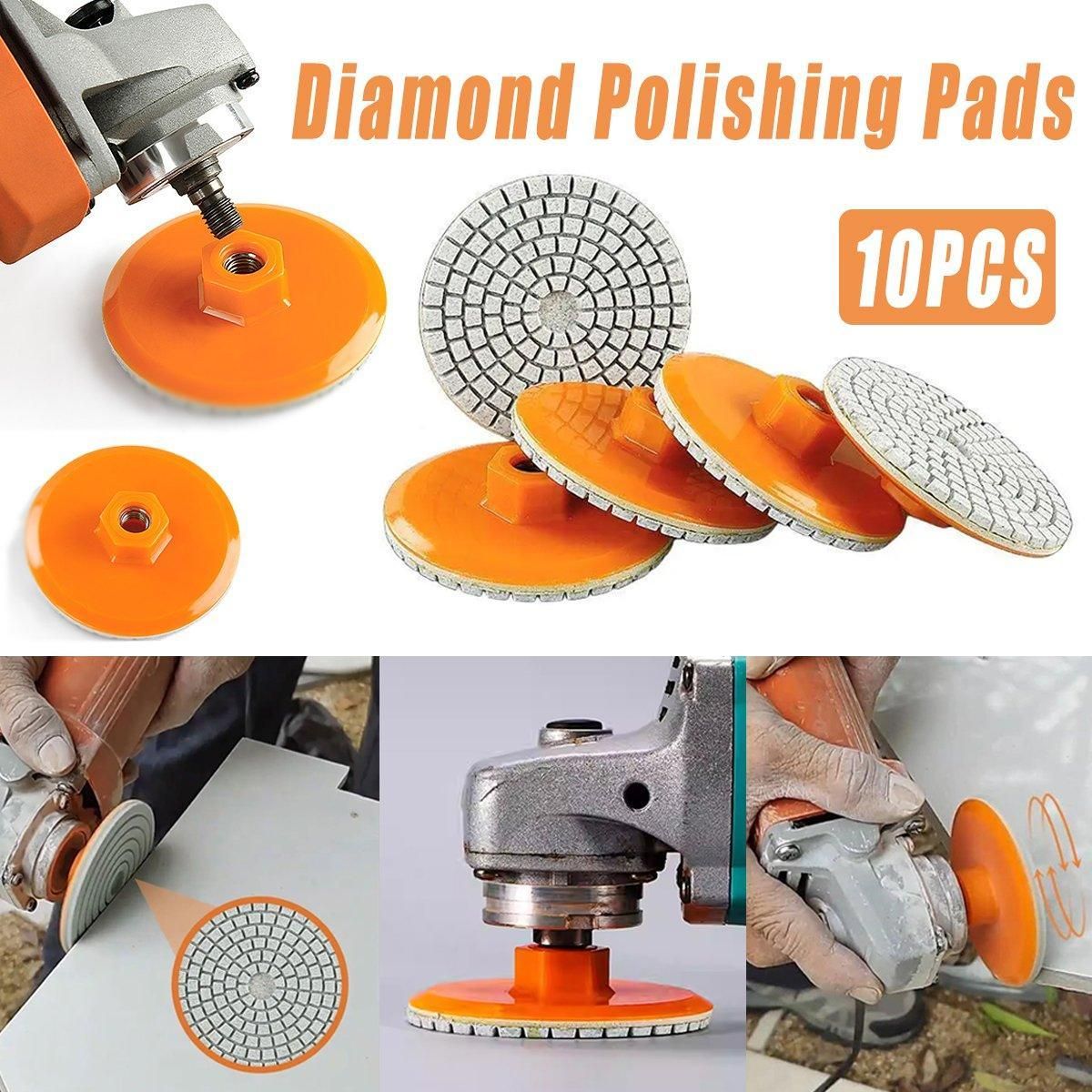 10PCS 3 Inch Diamond Polishing Pads for Trimming Grinding Marble Granite Stone